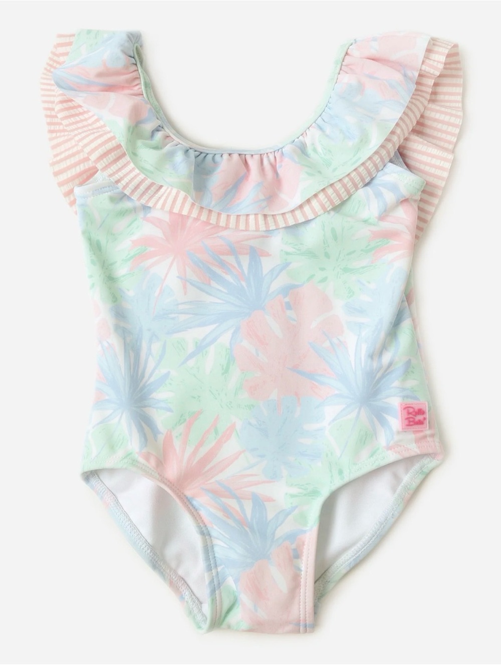 RuffleButts Swimsuit Girls Happy 12-18M Scoopback Ruffle  One Piece‎